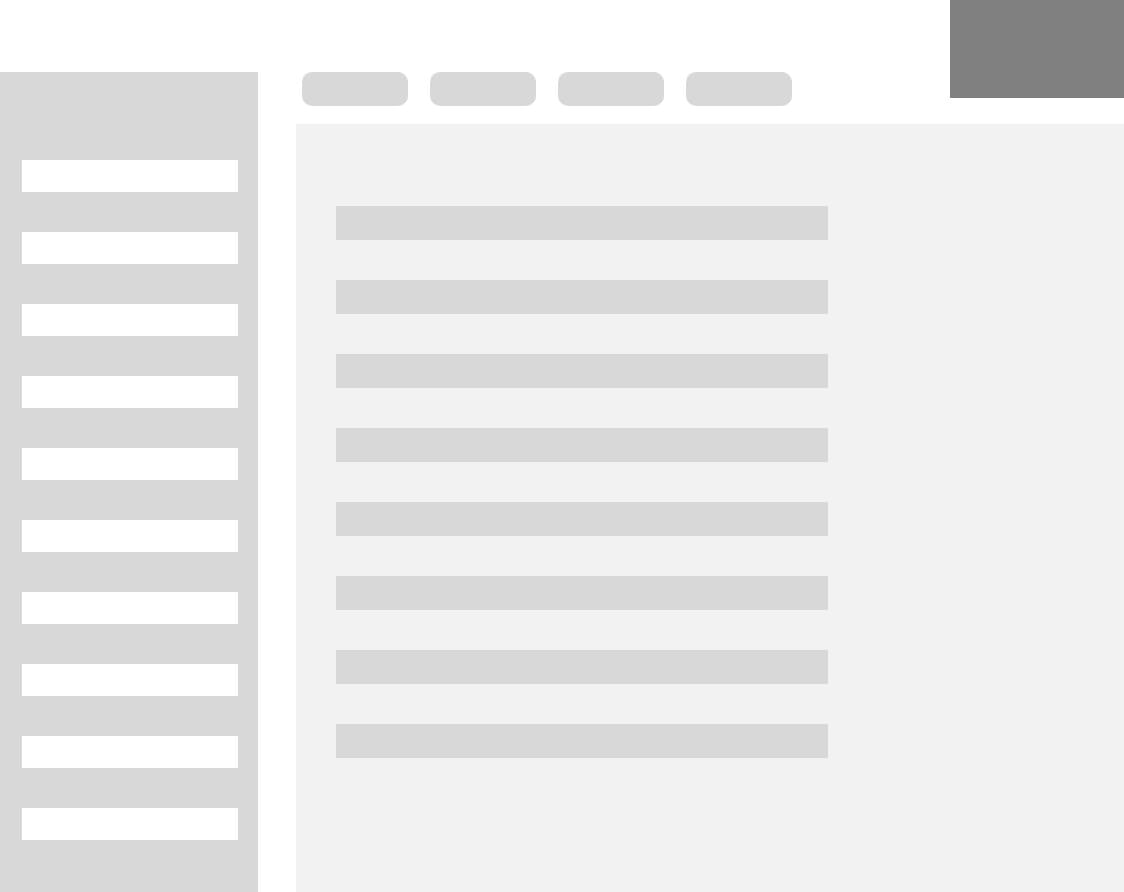 Wireframe of the e-commerce layout pattern — a narrow filter column on the left with stacked filter cells, a content area on the right with a row of filter chips at the top followed by a stack of result rows